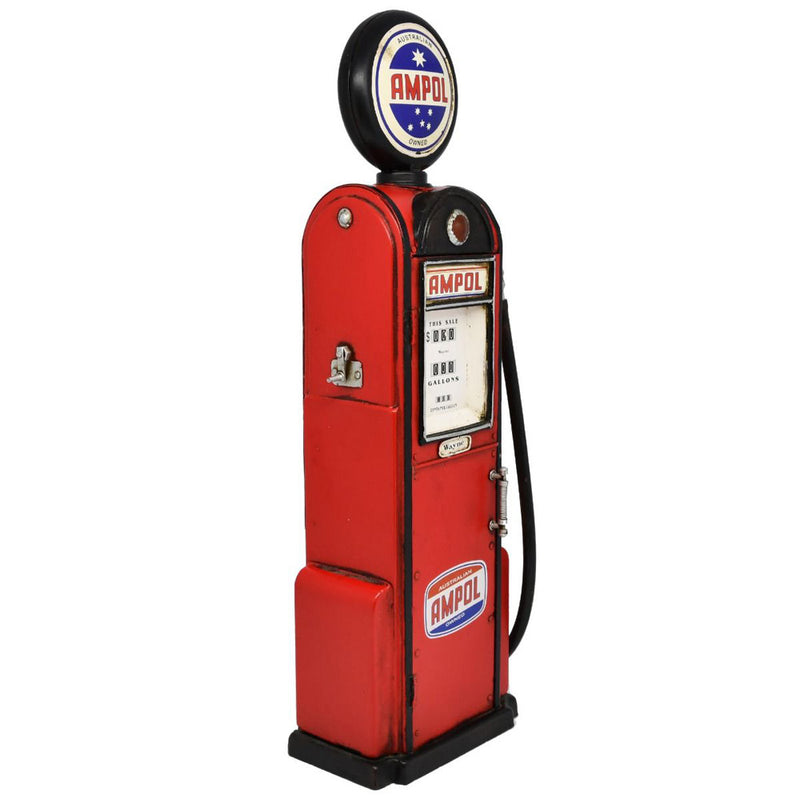 Ampol Petrol Bowser Pump Ornament with Storage 46cm (Red)