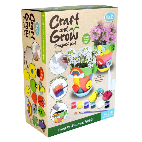 Craft and Grow Plaster and Paint Kit Flower Pot with Seeds