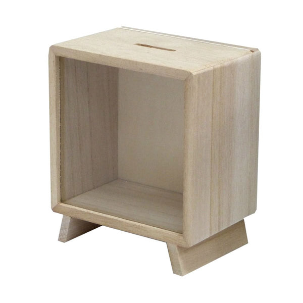 Wooden DIY Craft TV Money Box