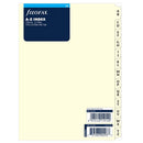 Filofax Blank A5 Index Refill 6pk (Cream)