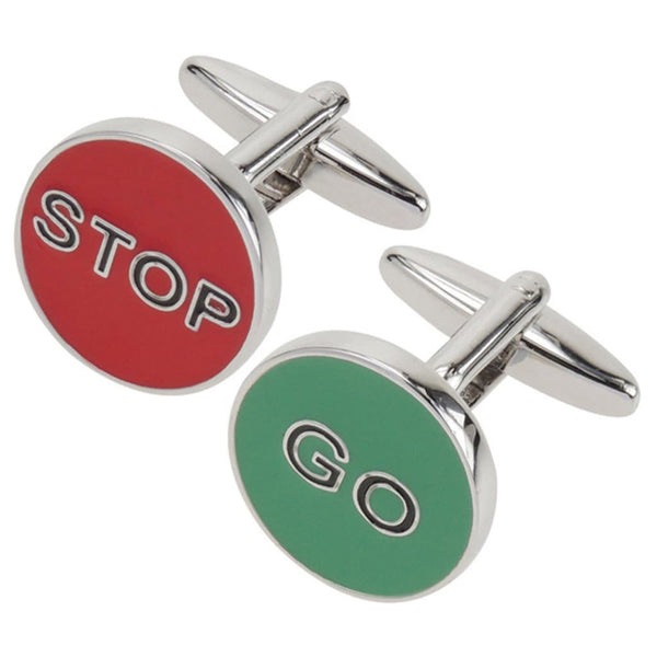 Stop and Go Button Cufflinks