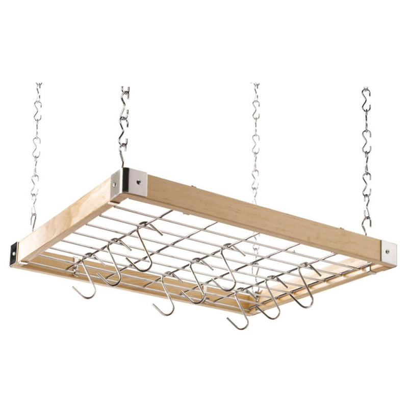 Wooden Square Ceiling Rack (Natural)