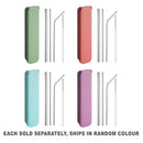 Appetito Stainless Steel Straw Set with Case (1pc Random)