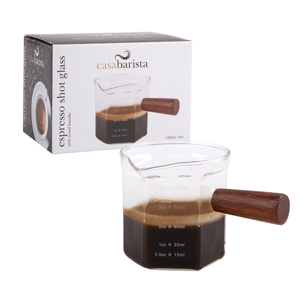 Casabarista Espresso Shot Glass with Wood Handle 120mL