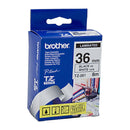 Brother Laminated Black on White Labelling Tape