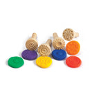 Wooden Dough Stampers Educational Craft 4pk