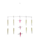 Barre de teaser avec 8 calmar et 3 oiseau 90cm