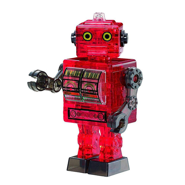 3D Crystal Jigsaw Puzzle Tin Robot Figure (Red)