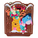 Winnie The Pooh Pooh & Friends Holiday Scene Zip Wallet