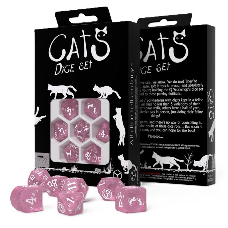 Q Atelier Cats Modern Dice Set 7pcs