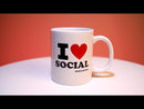 Tasse à café à distance sociale I Heart