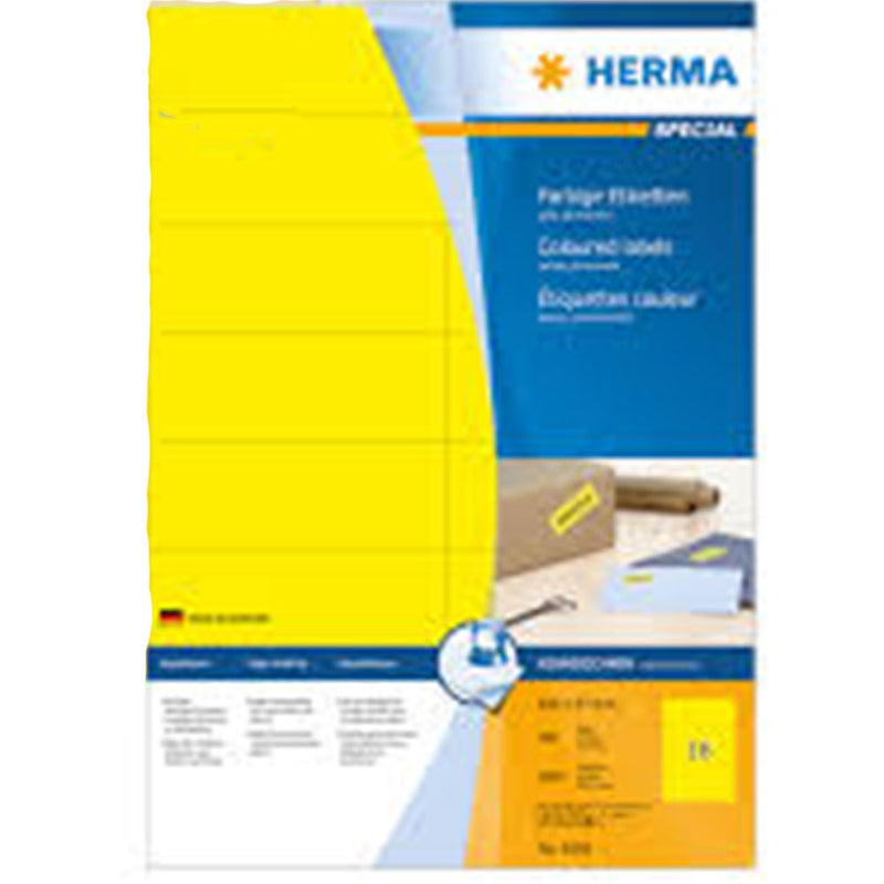 Herma Coloured Labels A4 100pc (105x37mm)