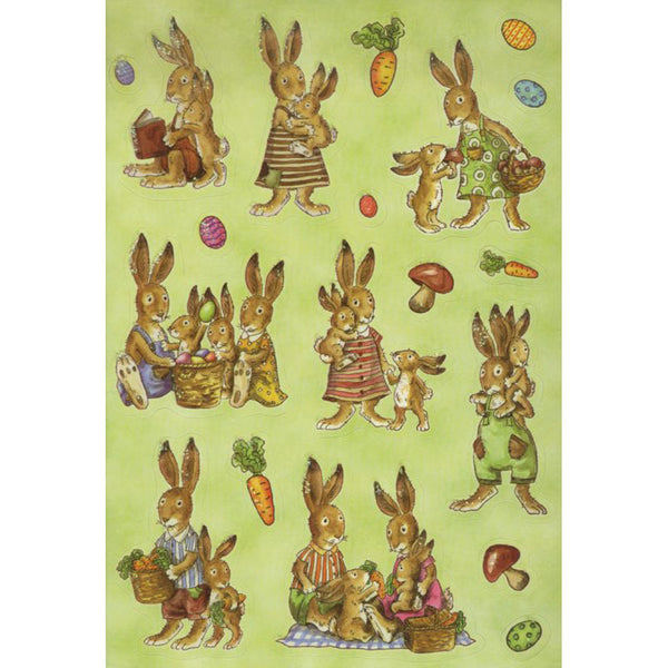 Herma Rabbit Family Glittery Sticker