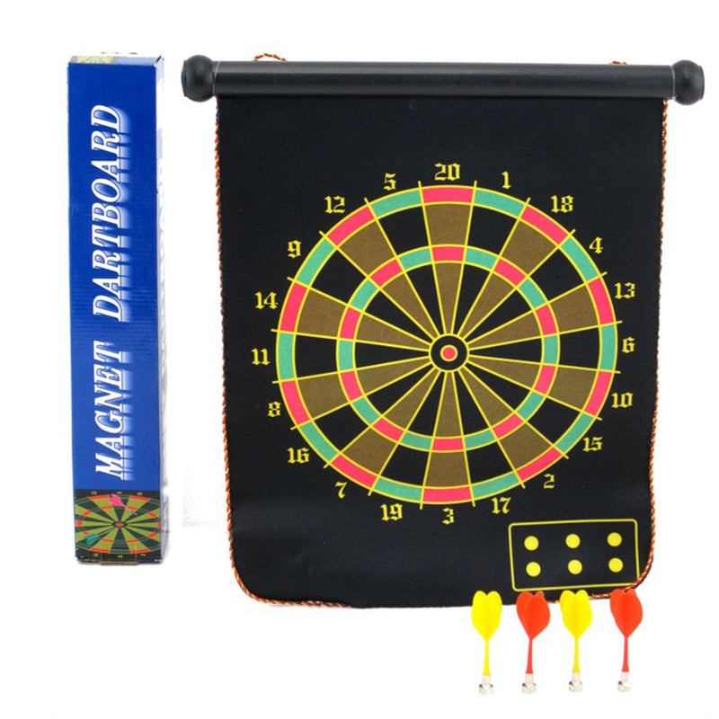 Roll Up Double Sided Magnetic Dartboard Game