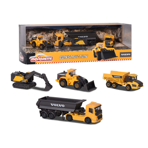 Majorette Volvo Construction Gift Pack (Pack of 4)