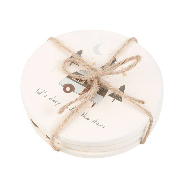 Home on the Road MDF Camping Coasters (Set of 4)