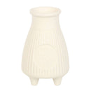 Cream Ribbed Ceramic Palo Santo Brick Burner