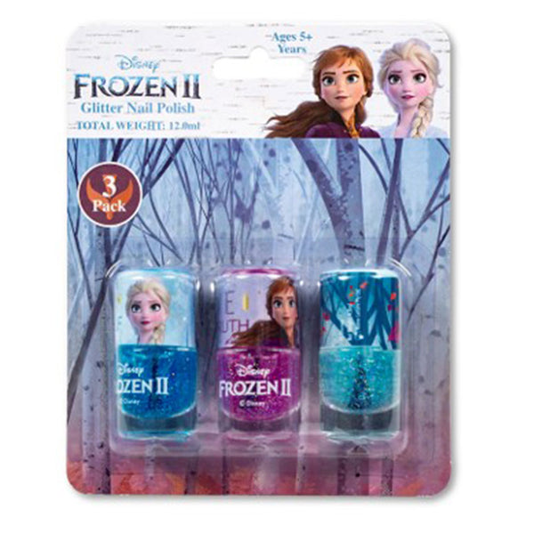 Hunter Leisure Frozen II Glitter Nail Polish (Pack of 3)