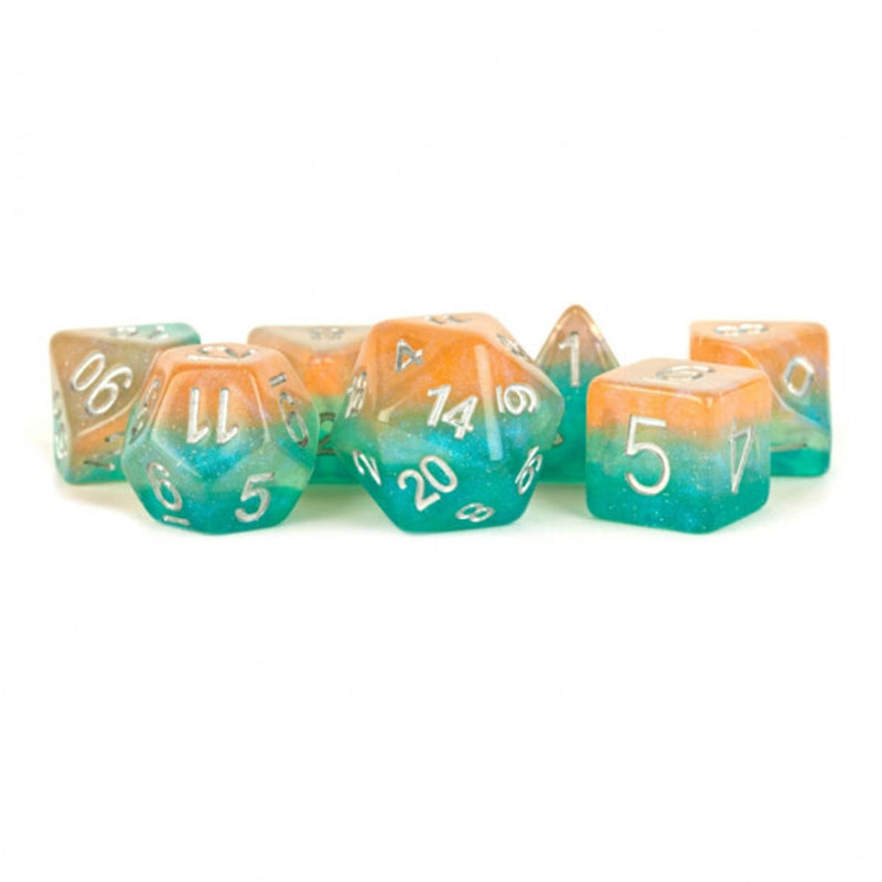 MDG Couche Stardust Resin Polyédral Dice Set 16 mm