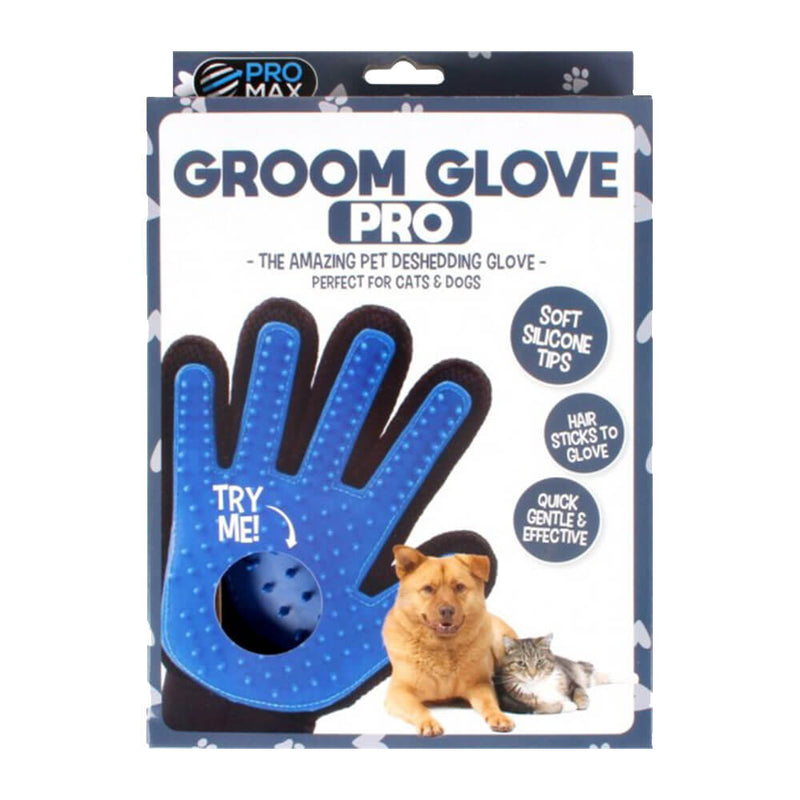 Pet Grooming Glove with Blue Rubber (18x24cm)