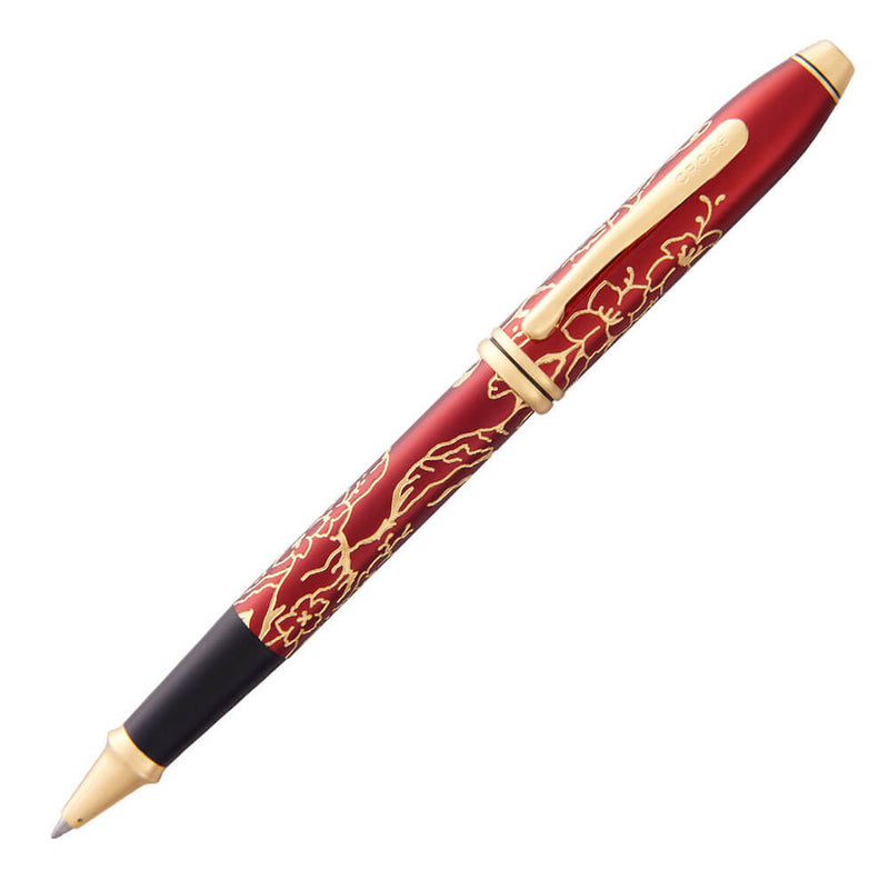 Townsend Plum Lacquer 23ct Zodiac Rollerball Pen