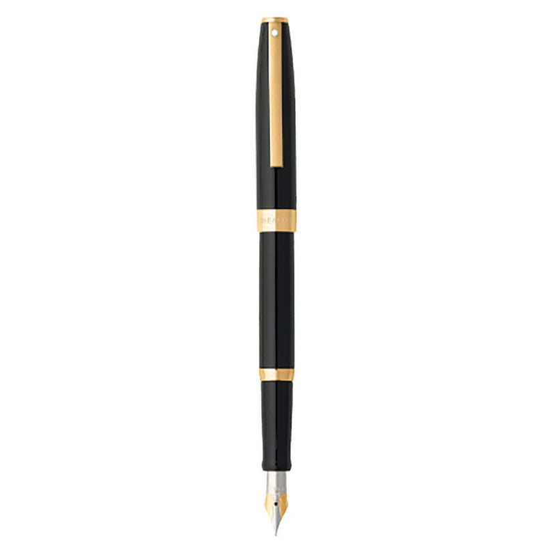 Sagaris Fine Fountain Pen with Gold Trim (Gloss Black)