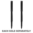 Engraved Matte Black Fountain Pen w/ Black Trim