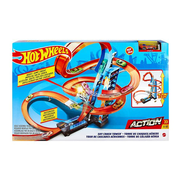 Hot Wheels Boosted Sky Crash Tower Track Set