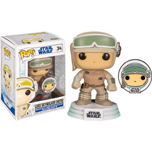 Across the Galaxy Luke Skywalker Hoth Pop! Vinyl with Pin