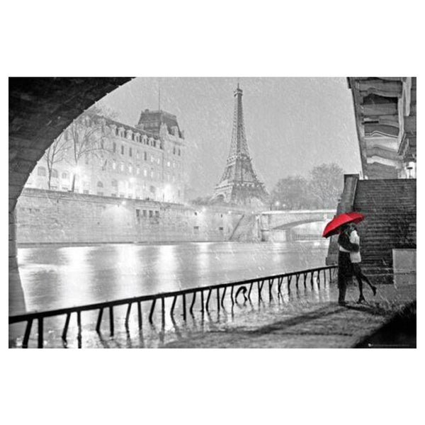 Paris Eifel Tower Kiss Poster