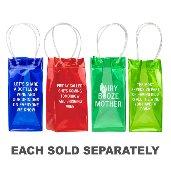 Say What PVC Wine Tote