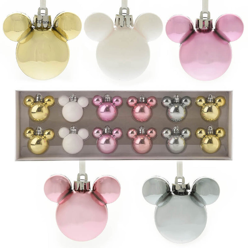 Disney Christmas Mickey Baubles (Set of 12)