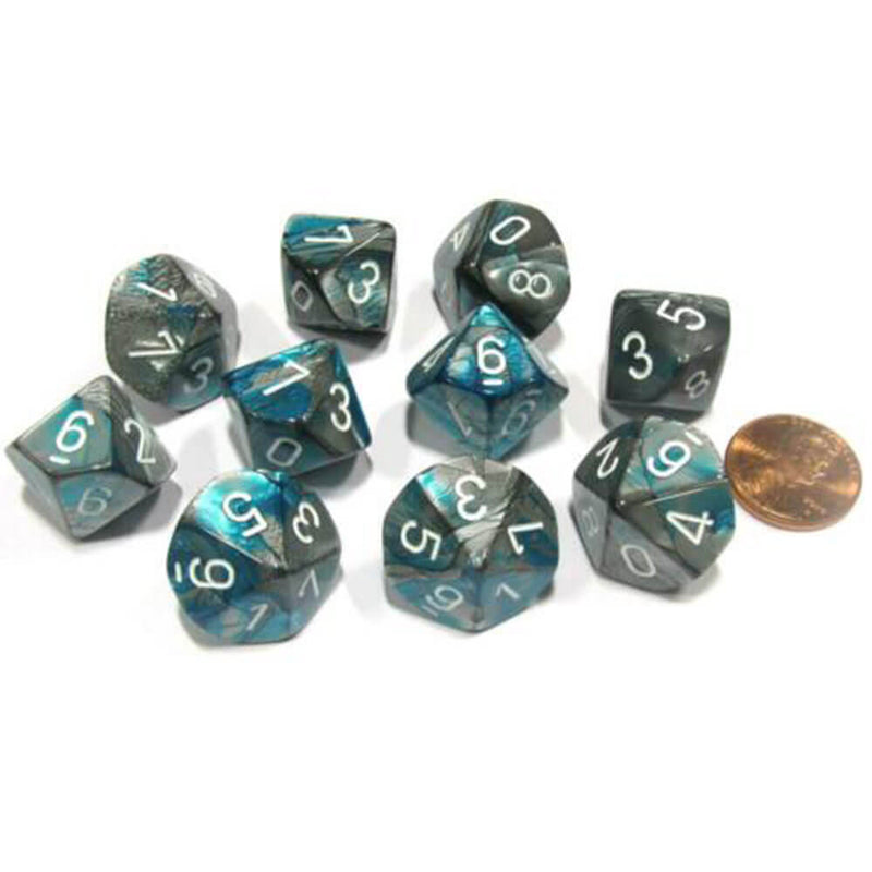 Chessex D10 Jeu de 10 matrices polyédriques Gemini