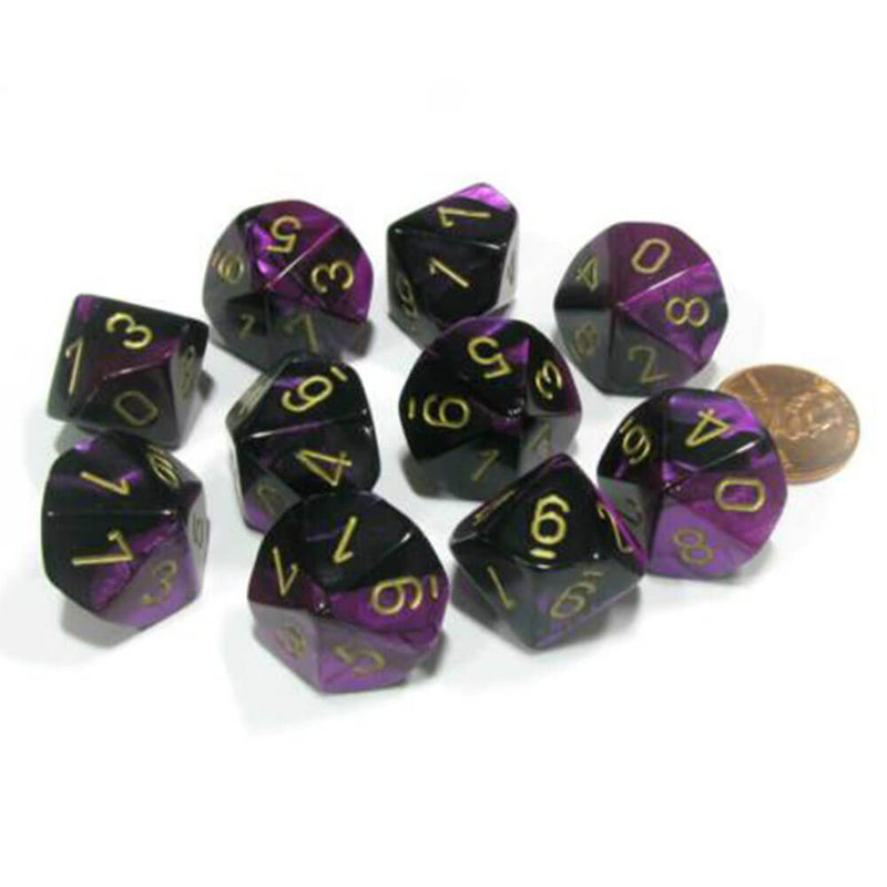 Chessex D10 Jeu de 10 matrices polyédriques Gemini