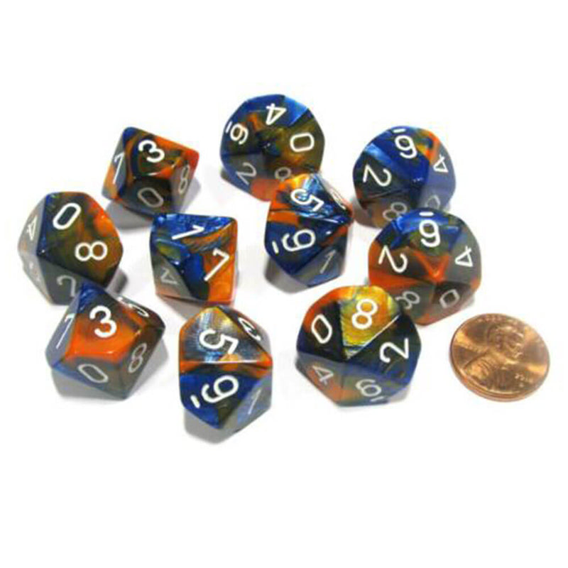 Chessex D10 Jeu de 10 matrices polyédriques Gemini