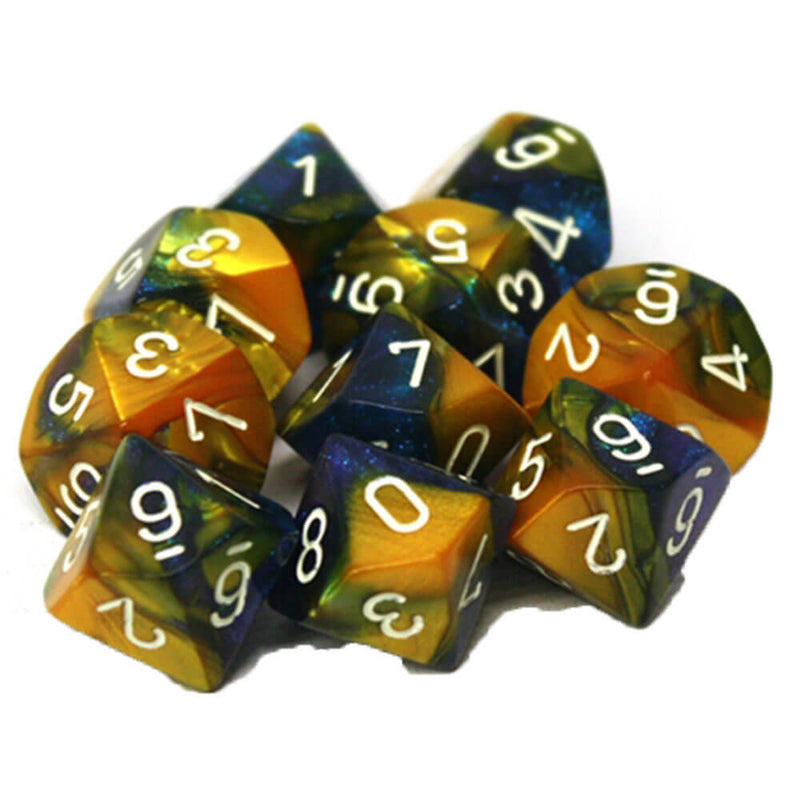 Chessex D10 Jeu de 10 matrices polyédriques Gemini