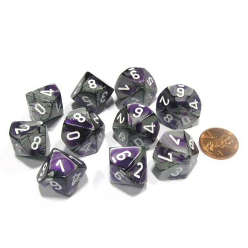 Chessex D10 Jeu de 10 matrices polyédriques Gemini