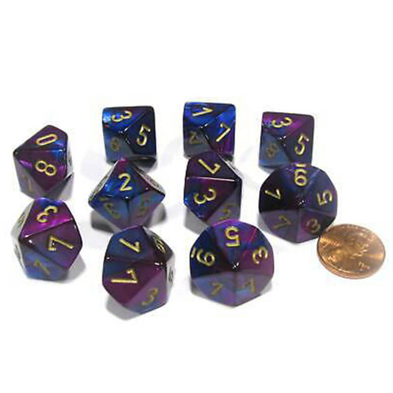 Chessex D10 Jeu de 10 matrices polyédriques Gemini