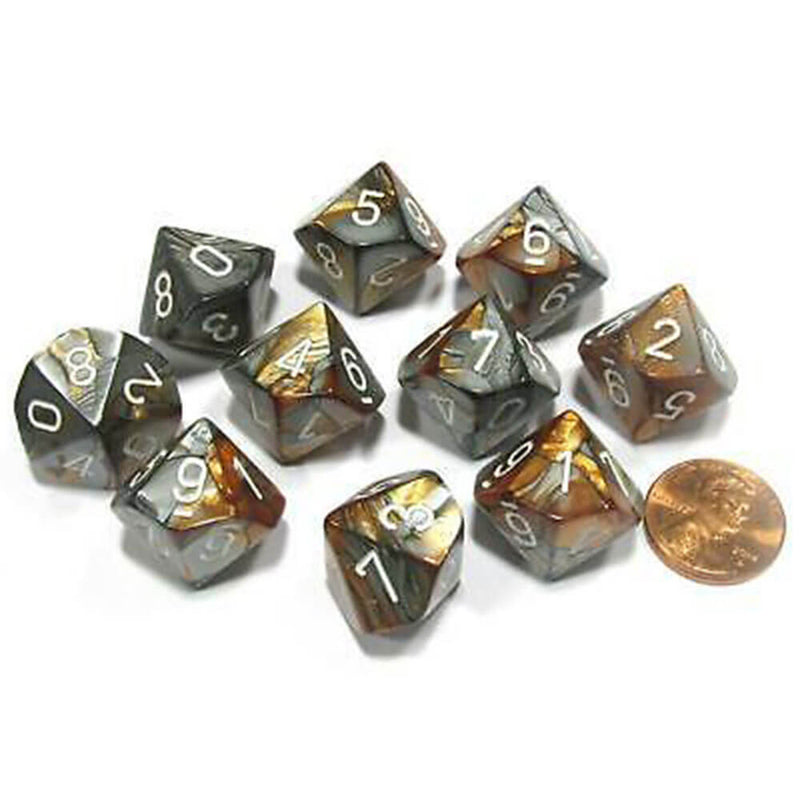 Chessex D10 Jeu de 10 matrices polyédriques Gemini