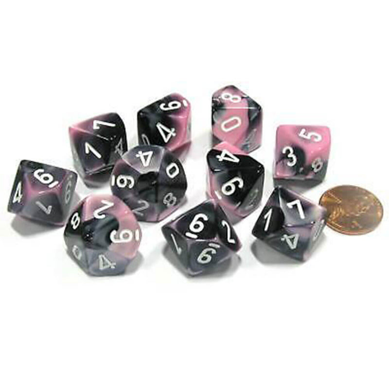 Chessex D10 Jeu de 10 matrices polyédriques Gemini