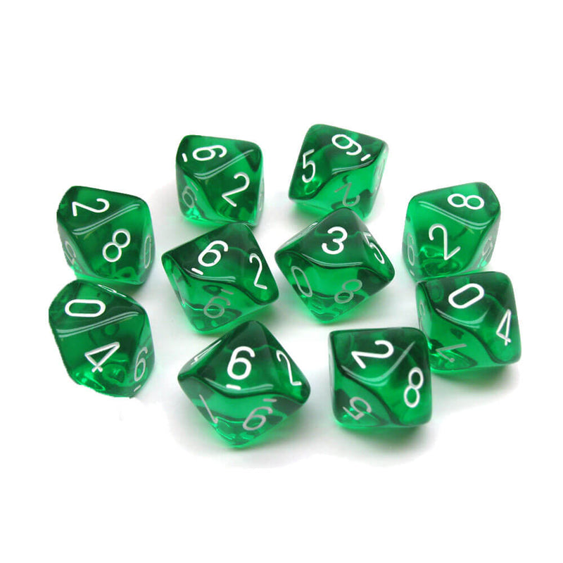 Jeu de 10 matrices polyédriques Chessex D10