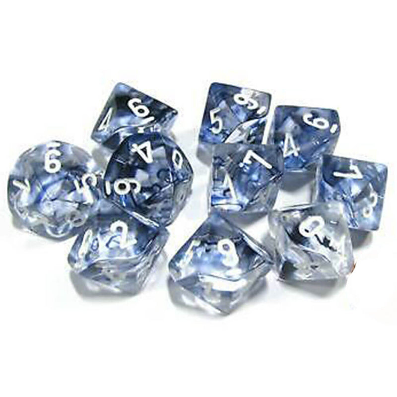 Jeu de 10 nébuleuses polyédriques Chessex D10