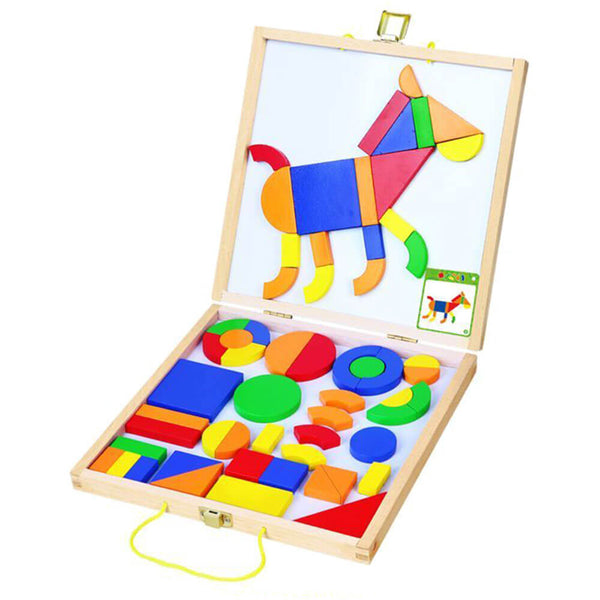 Build a Picture with Magnetic Shapes Educational Set