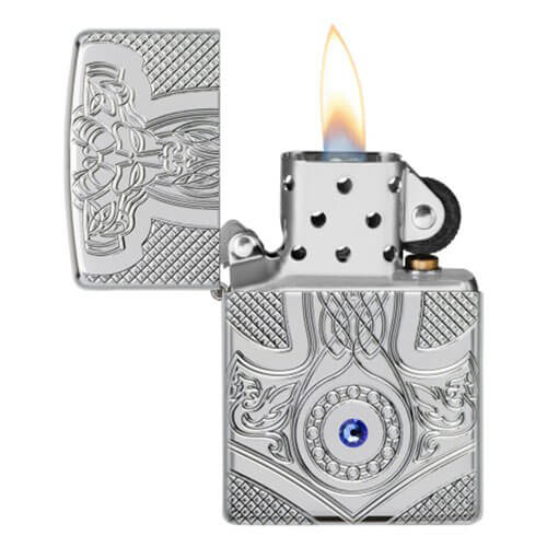 Zippo Swarozski Crystal Armor High Polish Chrome Lighter