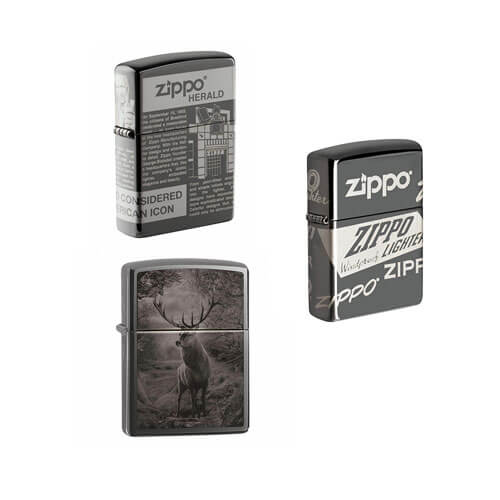 Zippo Black Ice Design Lighter