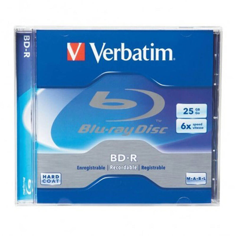 Disque Blu-Ray Verbatim avec étui (25 Go)