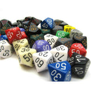 D10 Tens Dice Assortiment de dés en vrac Poly (50 dés)