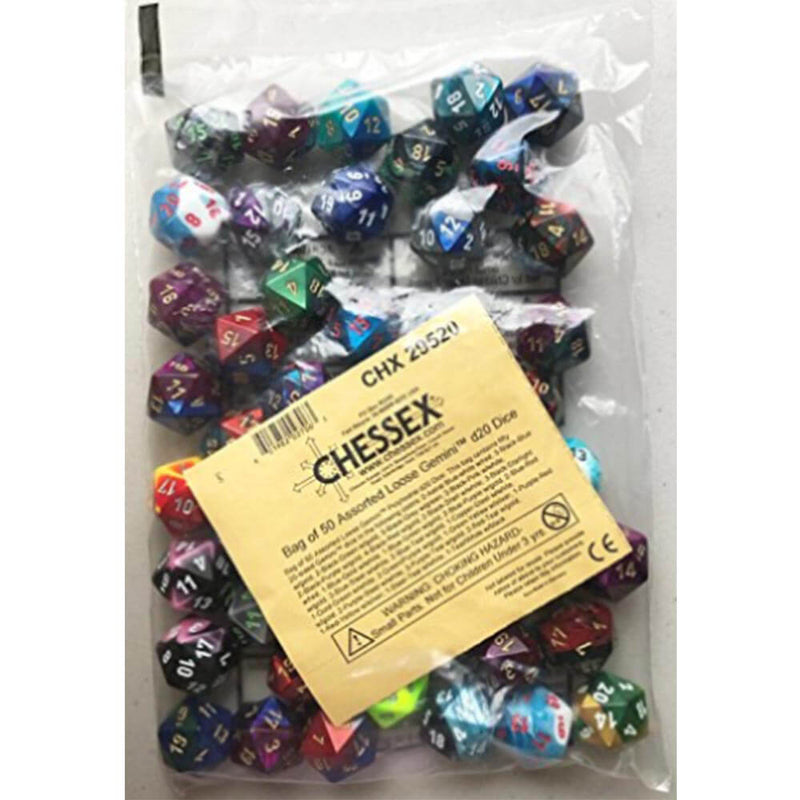 D20 dés assortis polyédriques en vrac (50 dés)