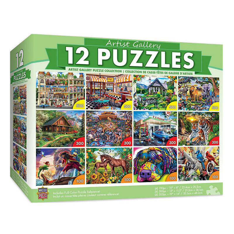 Casse-tête Chefs-d'œuvre (paquet de 12 puzzles)