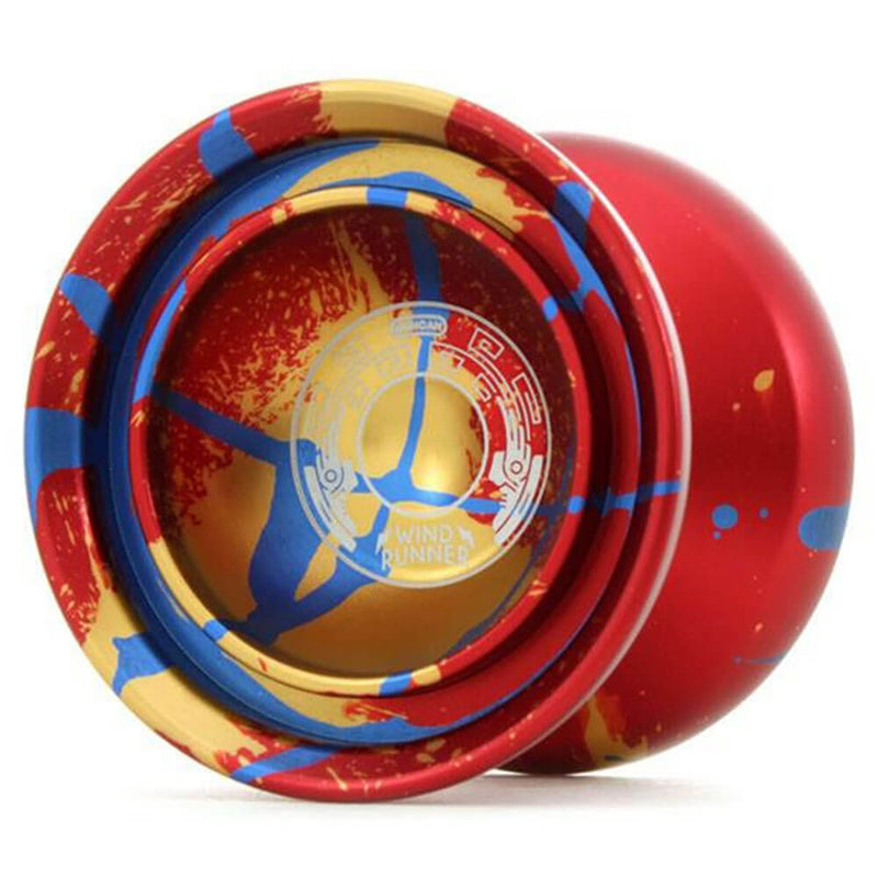 Duncan Yo-Yo Expert Windrunner Red with Blue & Gold Splash